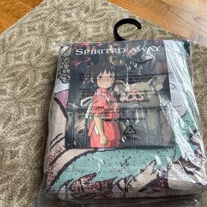 Spirited Away Graphic Throw Blanket - Aqua, Pink, Cream 48 x 60in